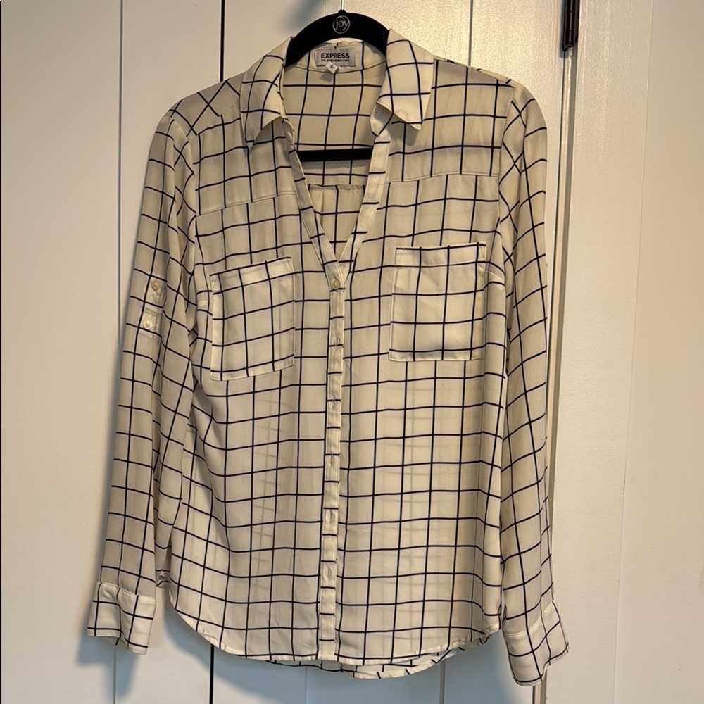 Express Windowpane Portofino Shirt
